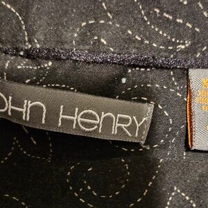 John Henry Black Patterned Shirt